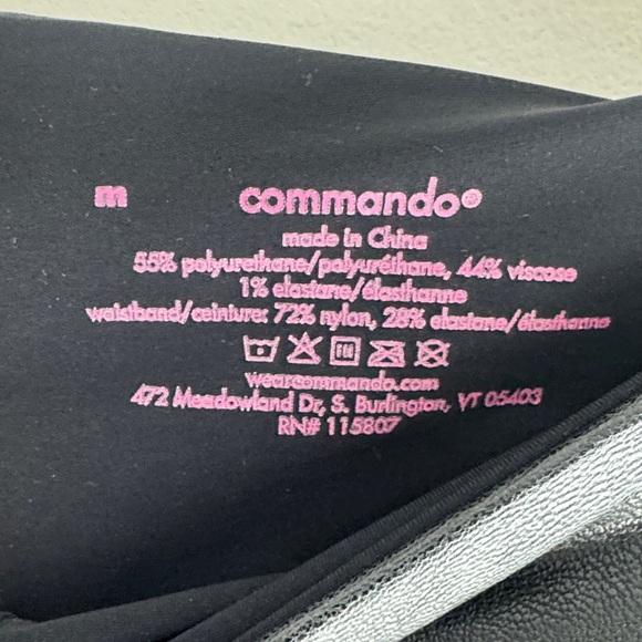 Commando Faux Leather Leggings- Black - Picture 2 of 5